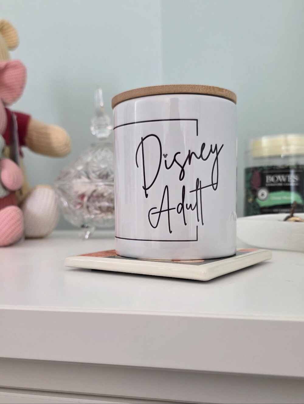 Disney Adult Themed Ceramic Jar with Bamboo Lid